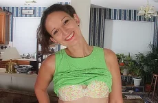 Naughty American Housewife Playing With Her Shaved Pussy - MatureNL