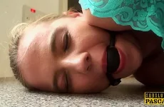 British throater spanked and drenched in spit