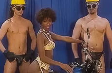 Ebony Babe Gang Banged at Bizarre Retro-style Party